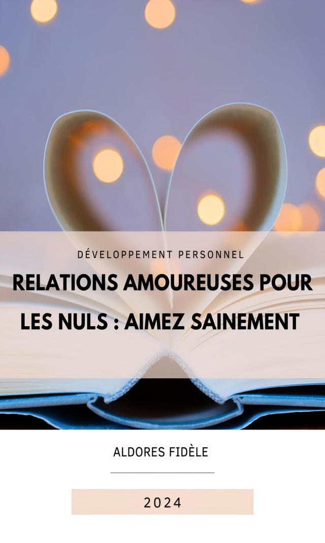 Couverture de Relations amoureuses pour les nuls : aimez sainement