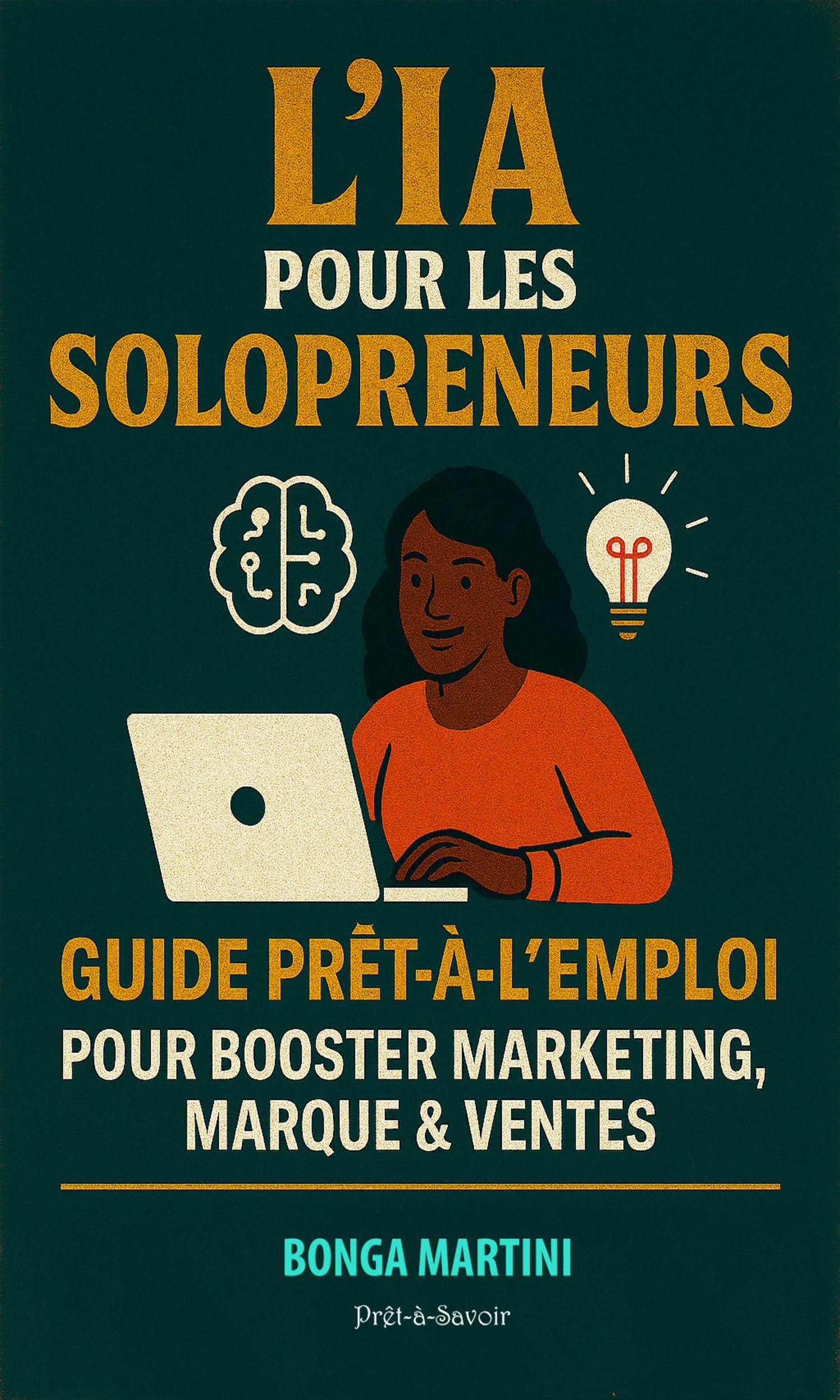 Couverture de L'IA Pour les Solopreneurs : Guide Prêt-à-l'Emploi pour Booster Marketing, Marque & Ventes.