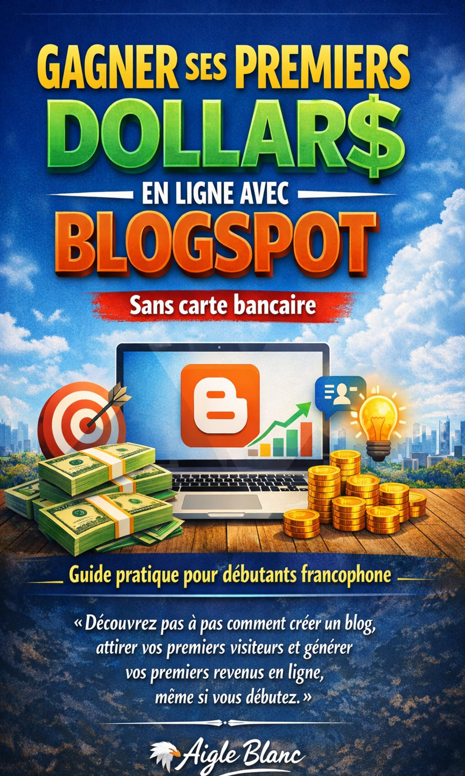 Couverture de Gagner ses premiers dollars en ligne avec BLOGSPOT