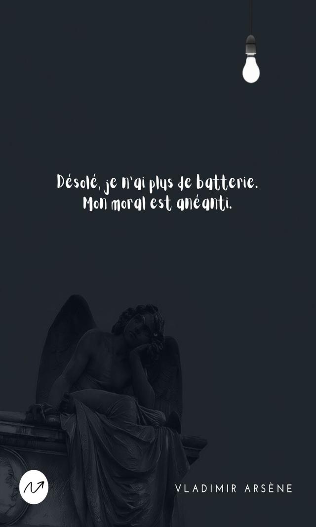 Couverture de Désolé, je n'ai plus de batterie. Mon moral est anéanti.