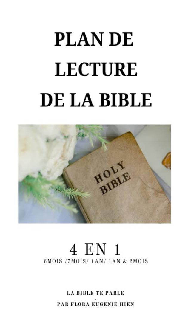 Couverture de Plan de lecture de la Bible 4 en 1 par Labibleteparle