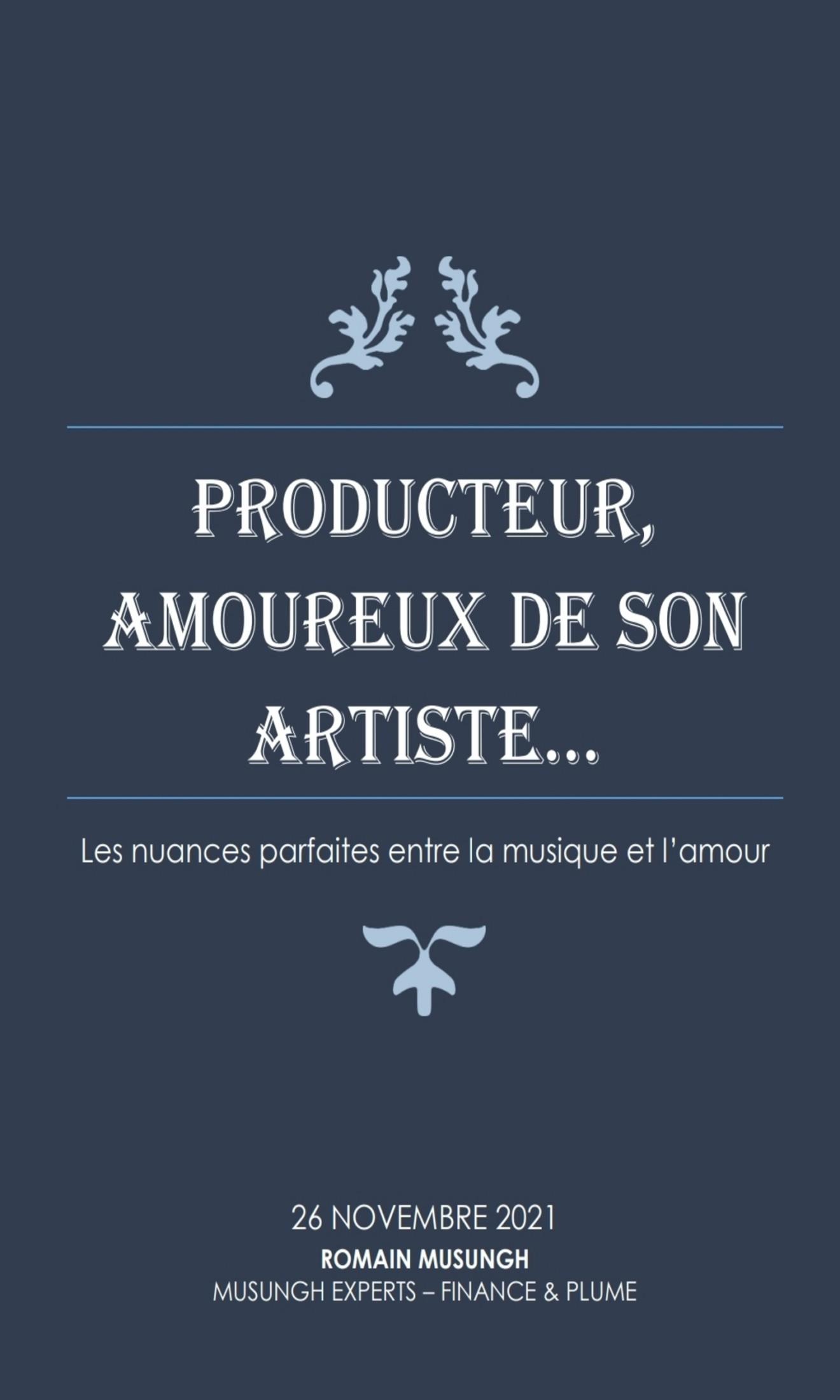 Couverture de Producteur, amoureux de son artiste...